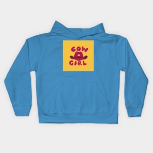 Cow girl hat Kids Hoodie